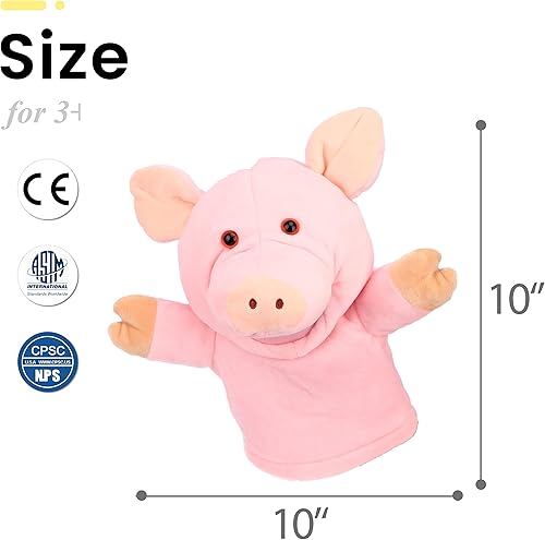 Miniatura 34 de Easfan Marioneta de mano de pato, juguete interactivo de animales para juegos de rol, cuentos preescolar, enseñanza, Navidad, regalos de cumpleaños