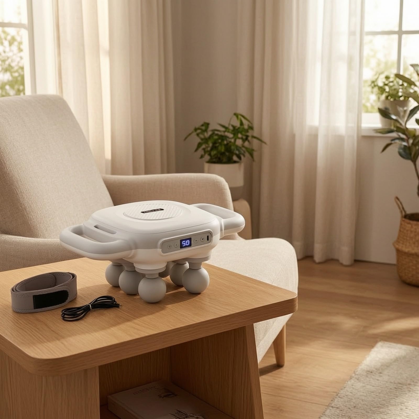 Masseur à Percussion Portable Appareil Massage D'énergie Rechargeable Polyvalent pr Sportifs, L'entraînement