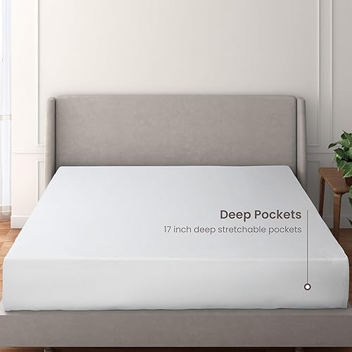 Miniatura 5 de Bioweaves Protector de colchón orgánico impermeable  Funda de colchón de algodón orgánico certificado GOTS Cal King con capa superior de tejido de