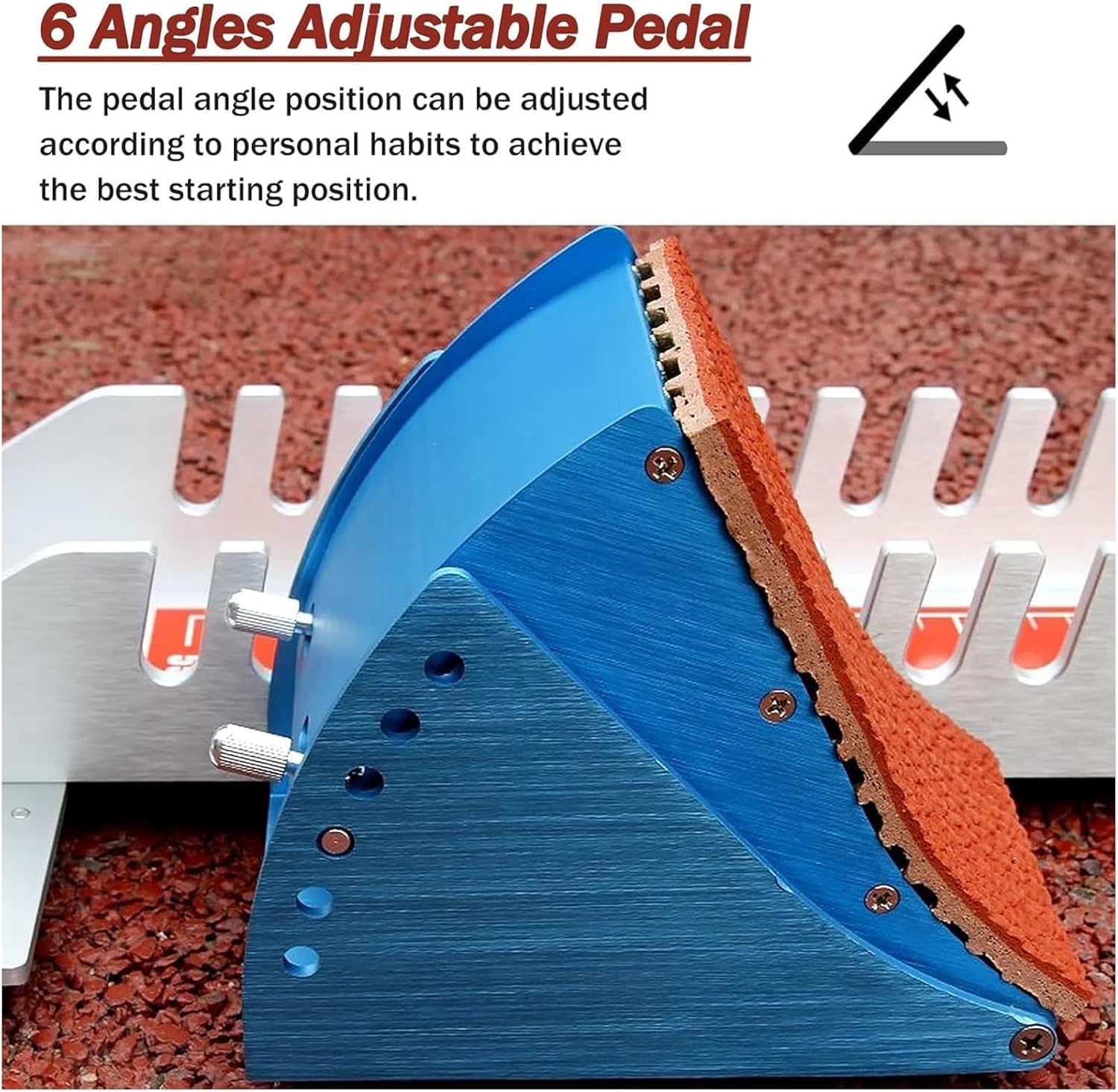 Professional Starting Blocks for Track and Field Sprinters, Super Grippy Ground Nails + Multi Angle Adjustable Pedals, Track Blocks Suitable for Rubber or Cinder Tracks