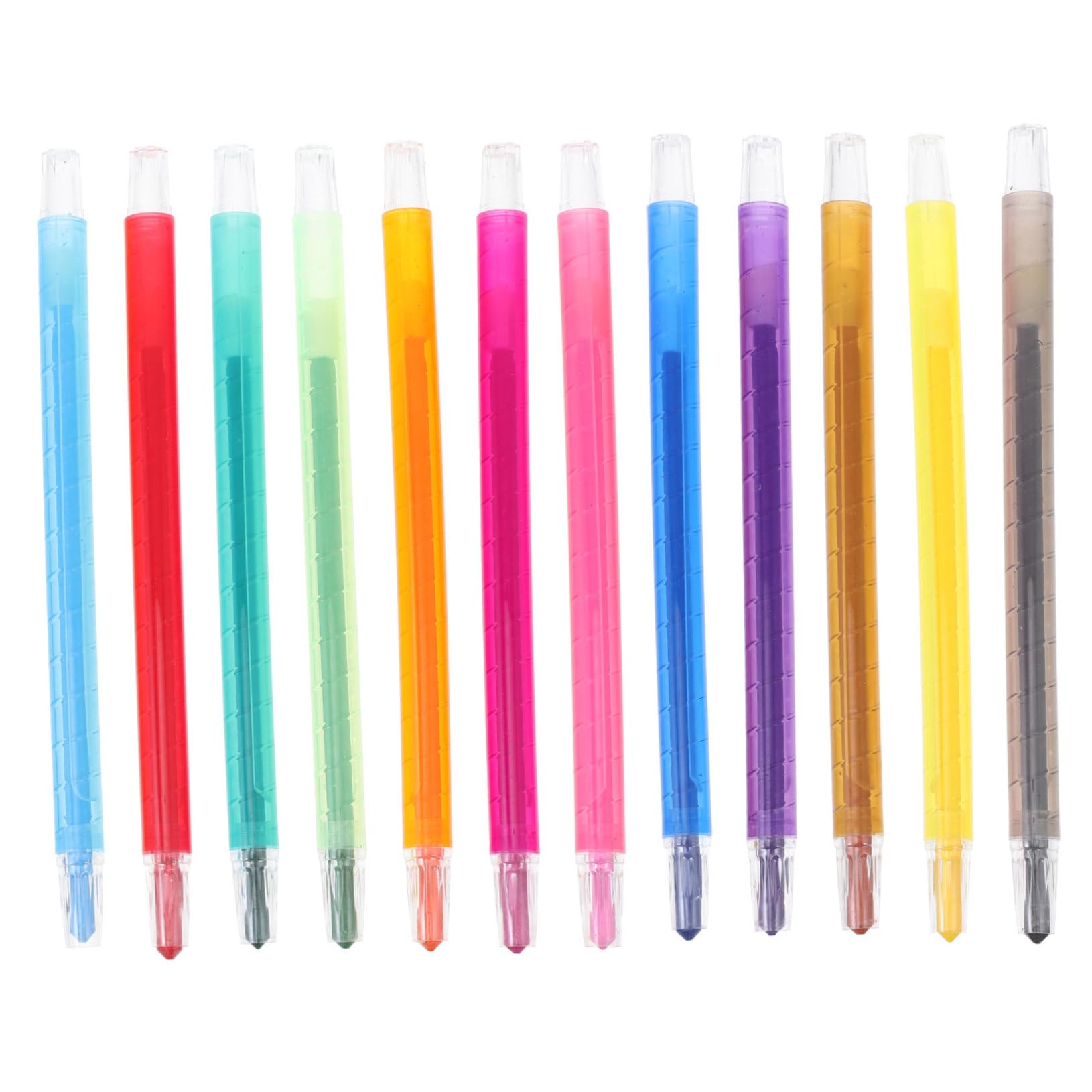 CIMAXIC Bright Oil Pastels Kids Coloring Set 12 Color Rotating Crayons Drawing Pens Art Supplies for Kids