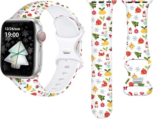Miniatura 38 de Paquete de correas deportivas compatibles con Apple Watch de 38, 40, 41, 42, 44, 45 y 49 mm, unisex, correa de silicona suave de accesorio para