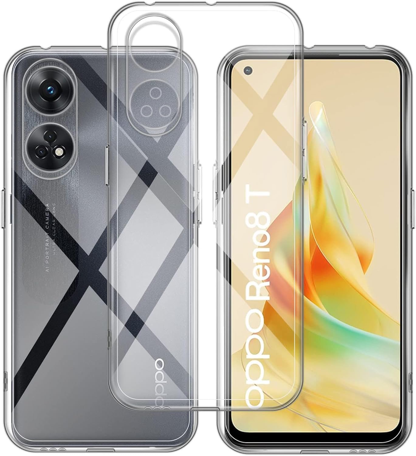 Per Reno 8T Custodia Cover OPPO Reno 8T Capas Silicone liquido Paraurti posteriore originale Antiurto TPU Morbida Fonda OPPO Reno 8T Reno8 T 4G  202192403