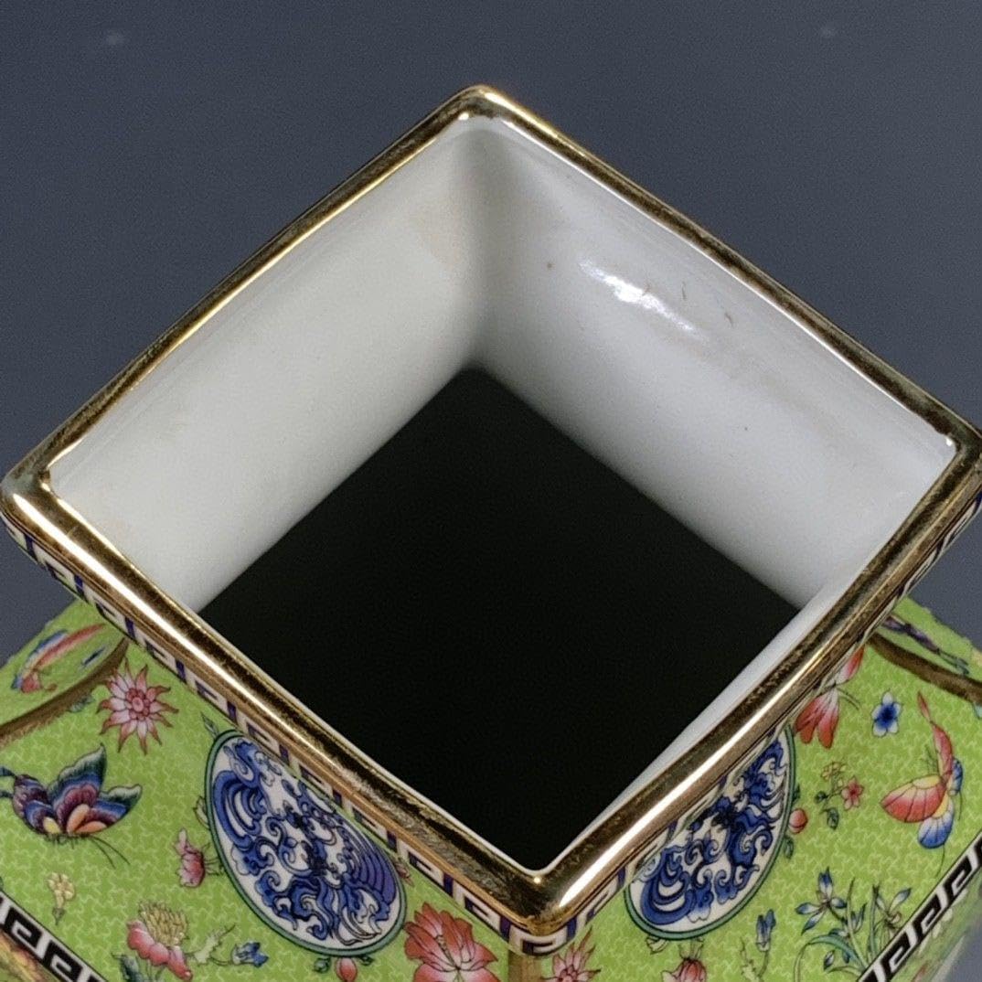 オールドノリタケ 1955年 日本陶器会社 木村義一 薔薇金彩花瓶 手描き