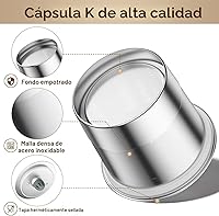 Vista 3 de RETHONE K Cup Cápsulas de café reutilizables, filtro de café de K Cup reutilizable de acero inoxidable compatible con cafeteras Keurig 1.0 y 2.0