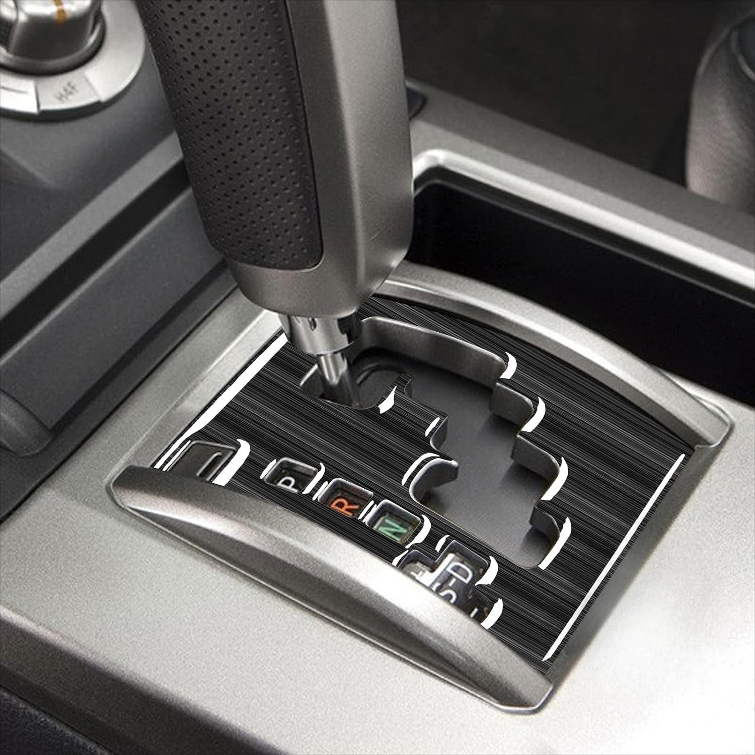 Carbon Fiber Center Control Gear Shift Panel Trim Cover for Toyota 4Runner SUV 2010-2024 (Wire Drawing)