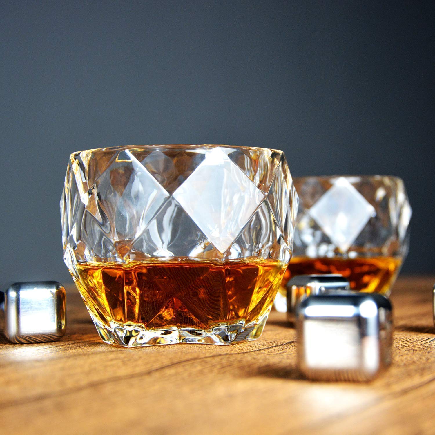 ROSEFINCH Italian Premium Glass Whiskey Glasses Set - 325 ml Transparent Whiskey Glass Bowl - (Set of 6)