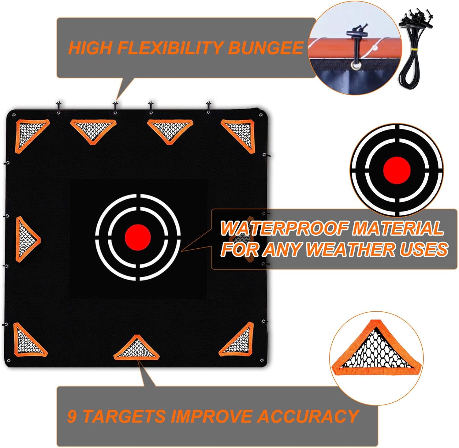 Hubble Lacrosse Goal Target, 6’X 6’Lacrosse Goal Shooting Target, Corner Targets for Shooting Practice, Accuracy Lacrosse Net Training Equipment Fits Any Standard Size Lacrosee Goal : Sports & Outdoors