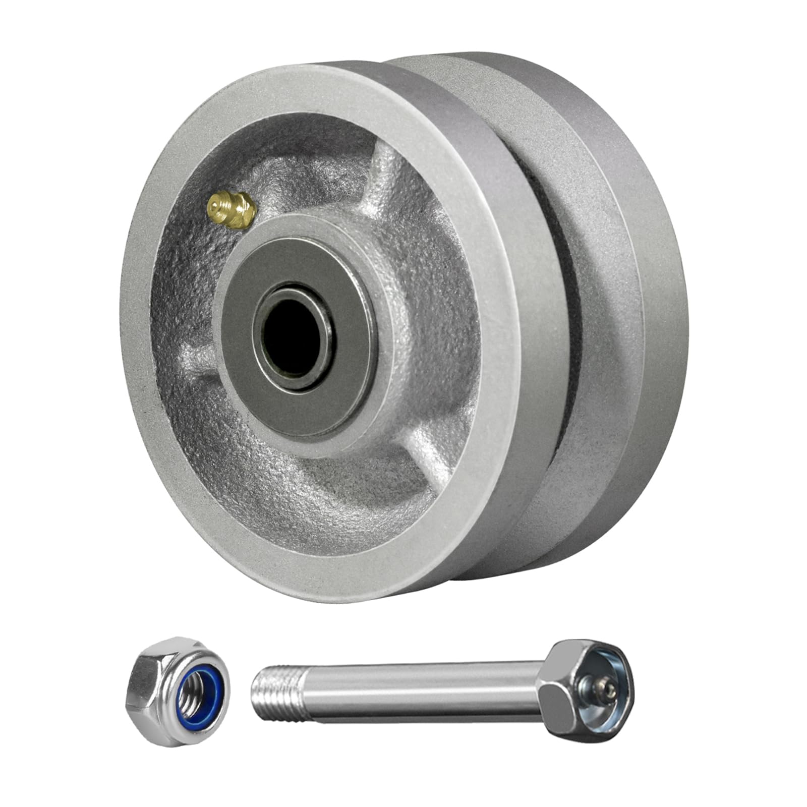 4" x 1.5" V-Groove Steel Wheel, 7/8" Wide 90° Groove Fits 1" Angle Iron Track, Heavy Duty Industrial Track Wheel with Relief Groove, High Load Capacity（2 Pack） — Amazon image 22