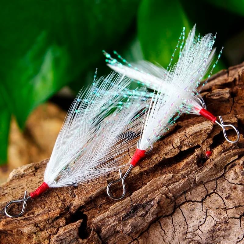 60 piezas de colgantes de pluma para señuelos miniatura 5