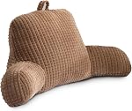 Holawakaka Adults Reading Pillow with Arms, Backrest Reading & Rest Pillows for Sitting Up in Bed, Bed Rest, Lounging, Working on Laptop,Arms Back Support Cushion for Men Women Teens Kids