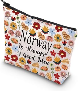 WCGXKO Norwegian Gift Norway Flag Norway Flag Zipper Pouch Cosmetic Bag for Norwegian Women (norway)