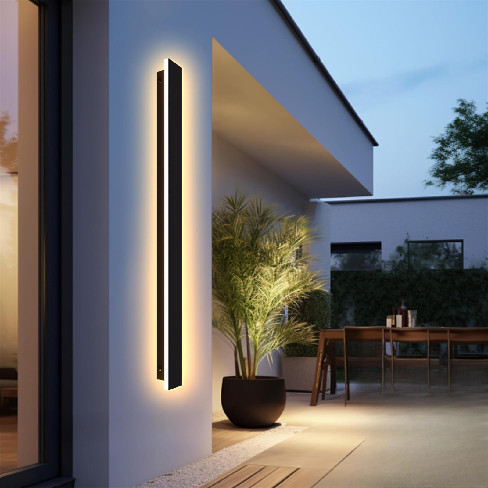 LED extérieure applique murale dimmable lampe longue variable 2700K-6500K - 8
