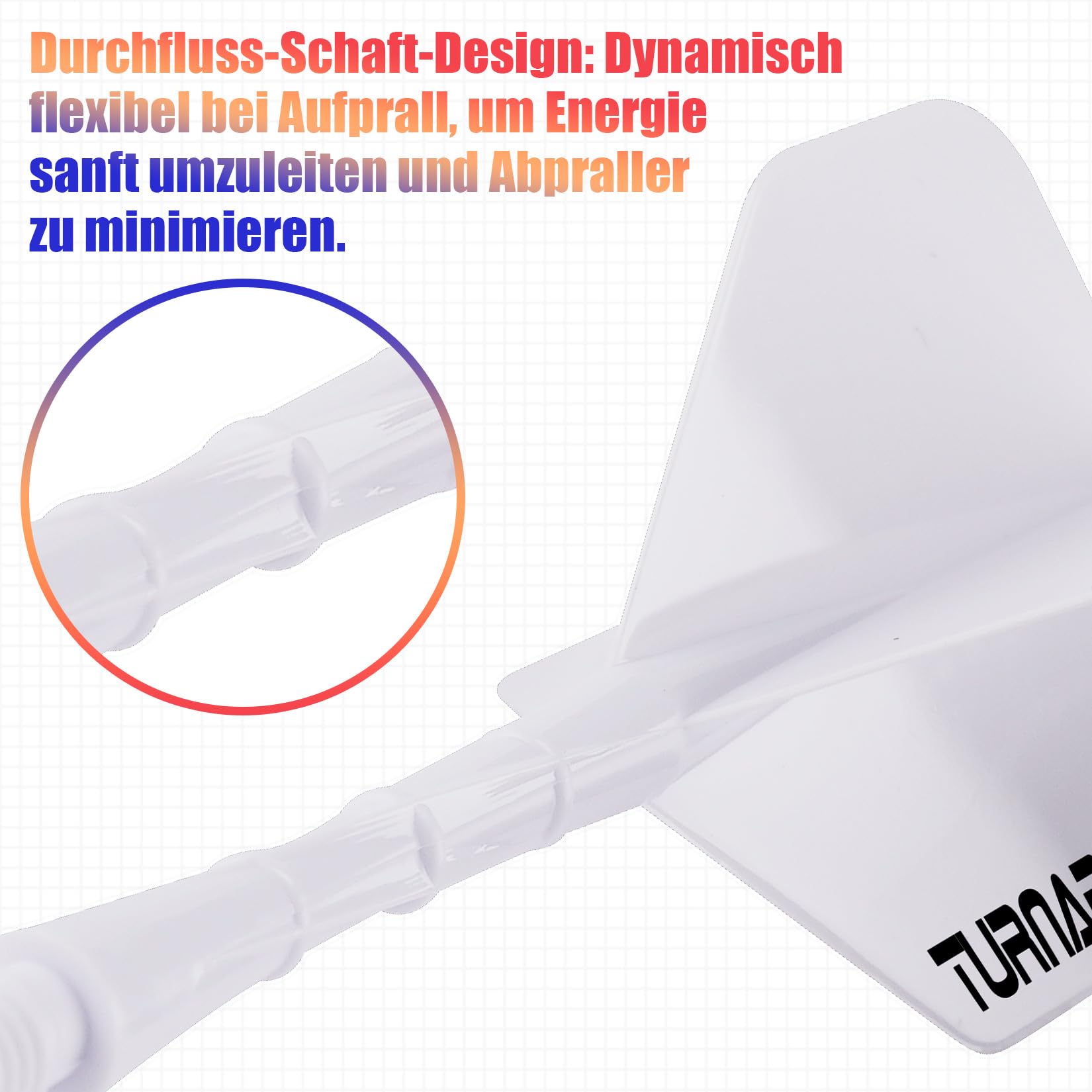 Turnart Rzutki do darta zintegrowane lotki i shafty 2BA nr 2 Shape i Medium Design One Moulded Dart Flight do wszystkich rzutek