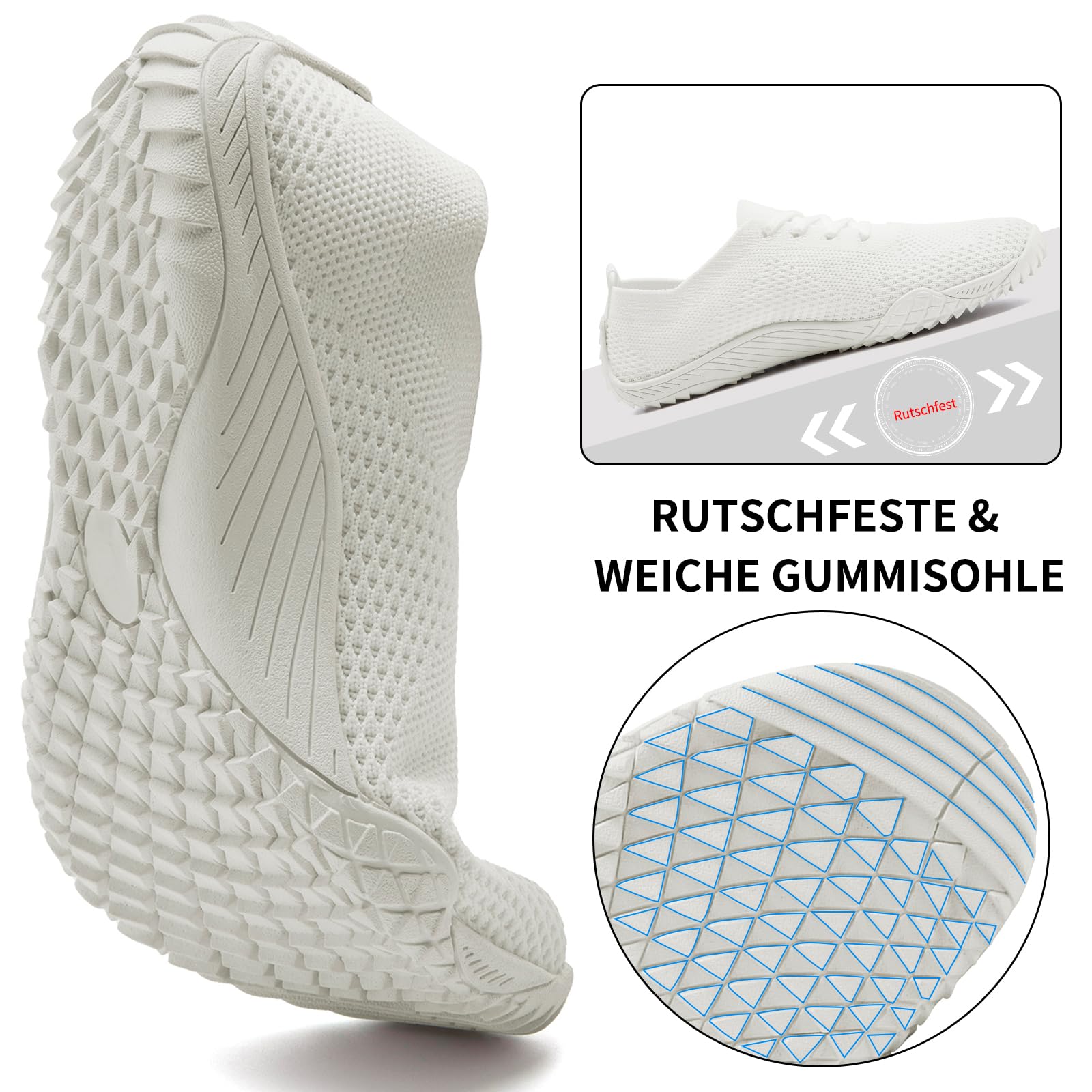 Basket Femme Barefoot Slip on Chaussure Mode et Sport pour Sneakers Running Confortable Sport