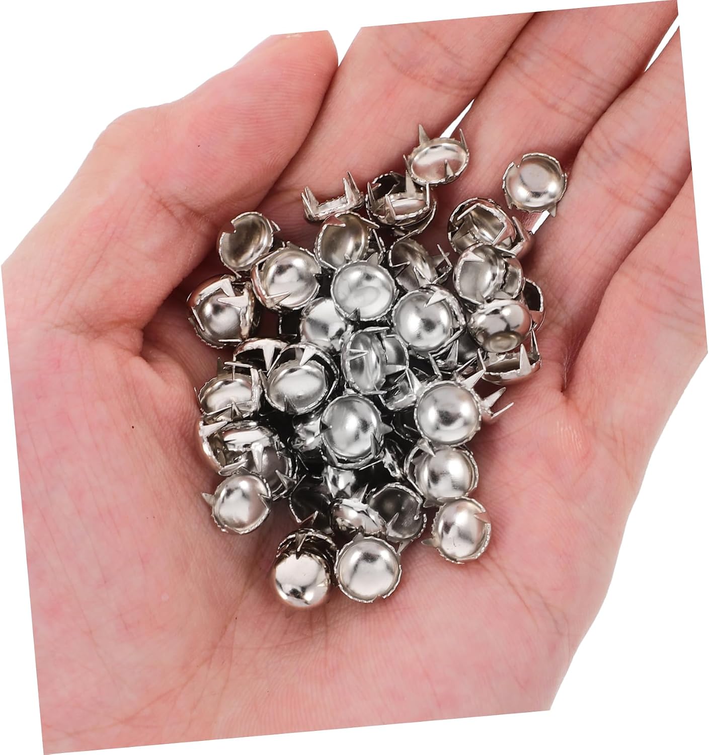Silver Round Dome Rivets 100pcs Alloy Punk Rock Studs for Crafts