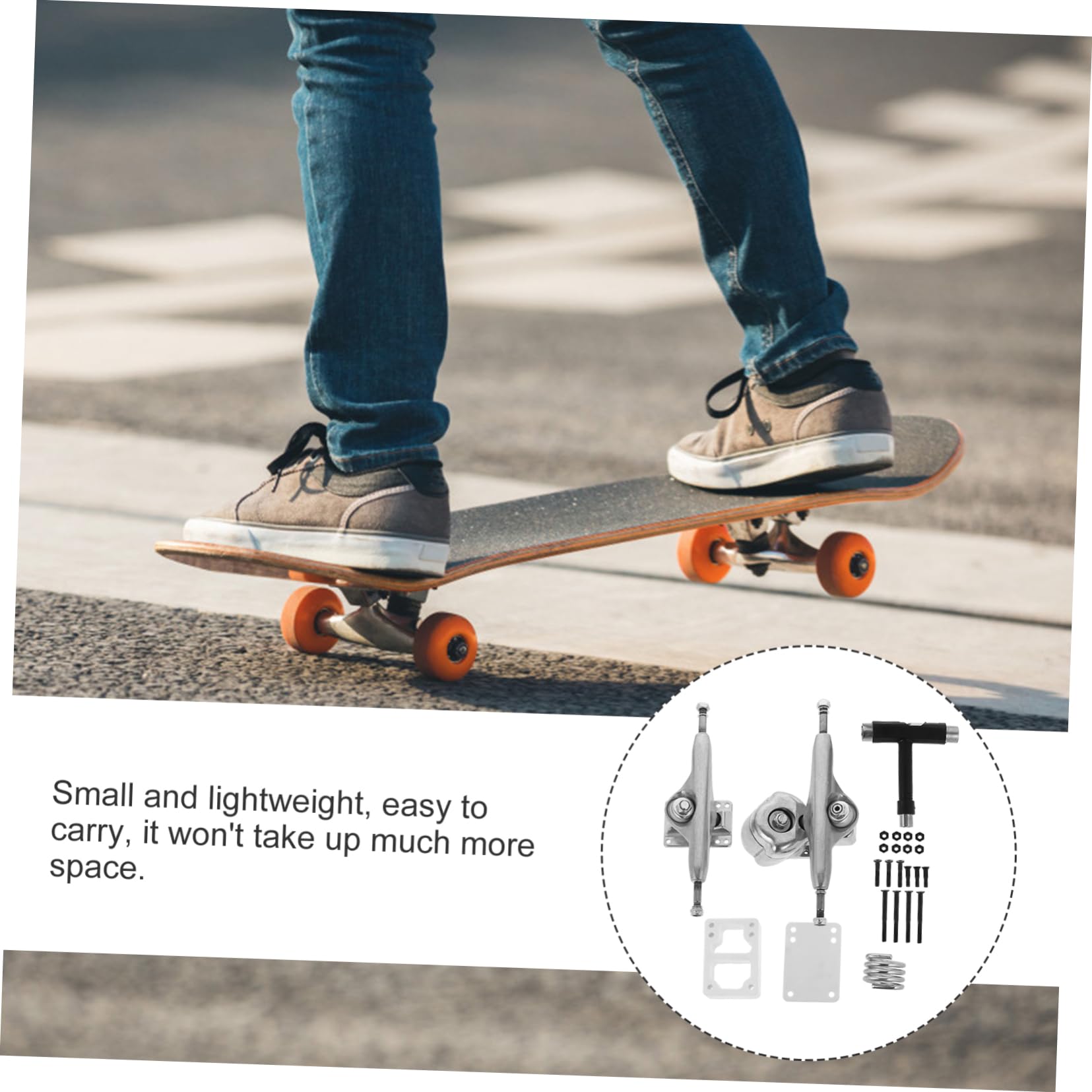 Abaodam 2pcs Land Surfboard Bracket Adapters for Efficient Performance Lightweight Trucks with Screws Gaskets for Skateboarders Seeking Fast Turns Reflexes