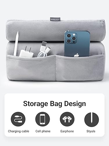 Miniatura 5 de UGREEN Soporte de almohada para tablet para regazo, suave, con 3 ángulos de visión, accesorios de oficina en casa ajustables, compatible con iPad