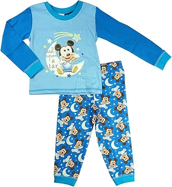 Get Wivvit Garcons Bebe Disney Mickey Mouse Wish Upon A Star Pyjama Coton Tailles A Partir De 6 Pour 24 Mois Bleu 9 12 Months Amazon Fr Vetements