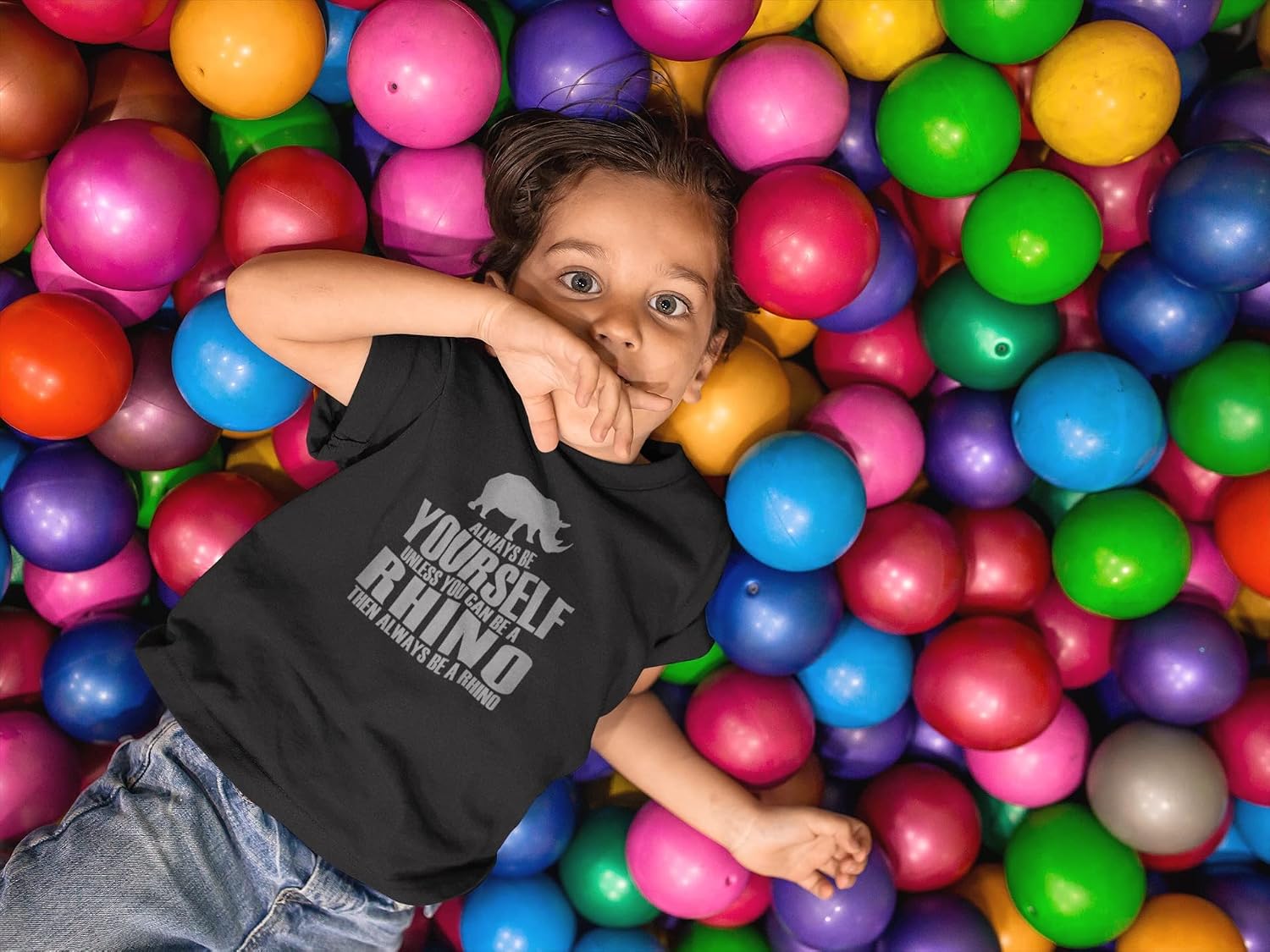 Always Be Yourself Rhino Black Youth T-Shirt