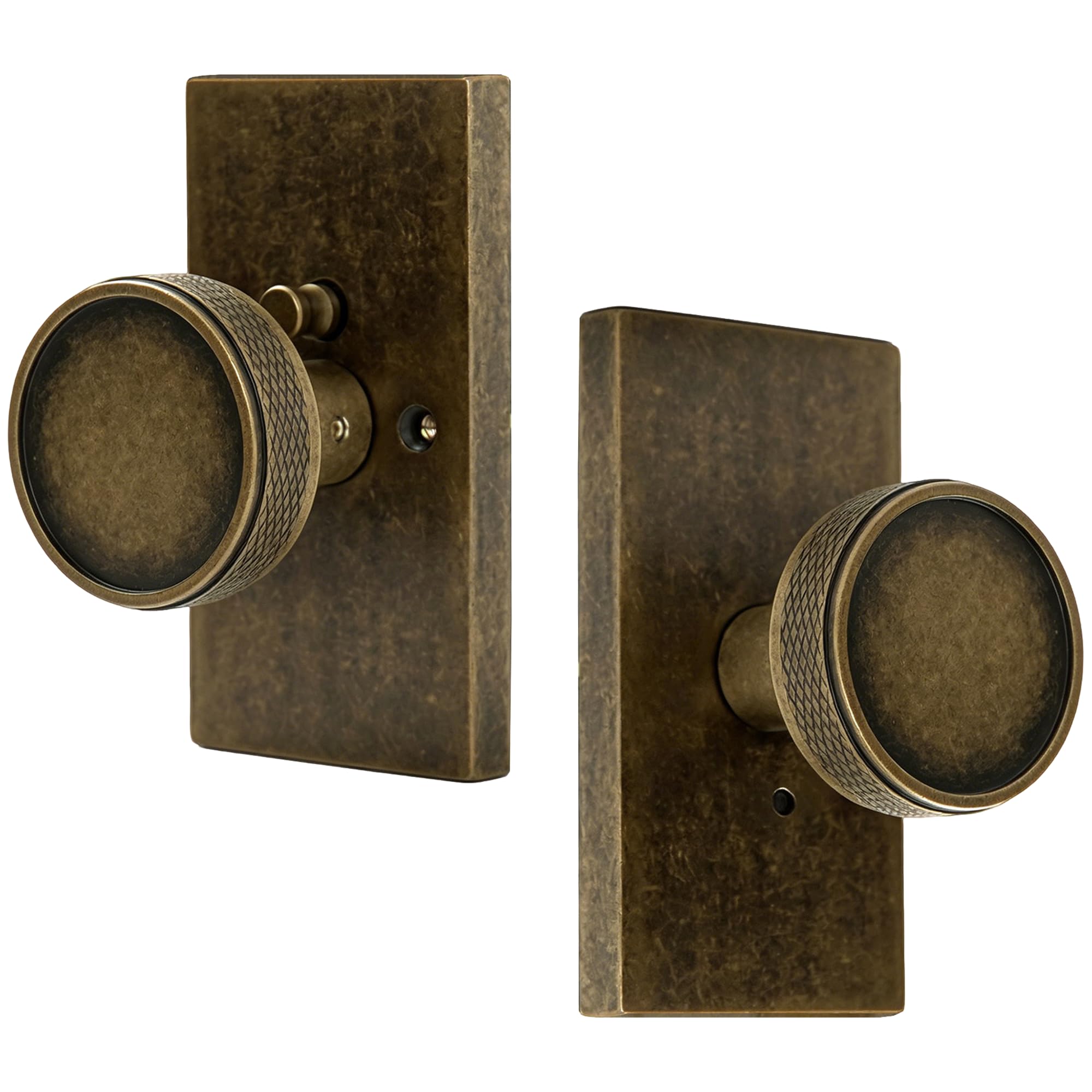 Modern Satin Gold Door Knobs with Lock - Premium Quality -7