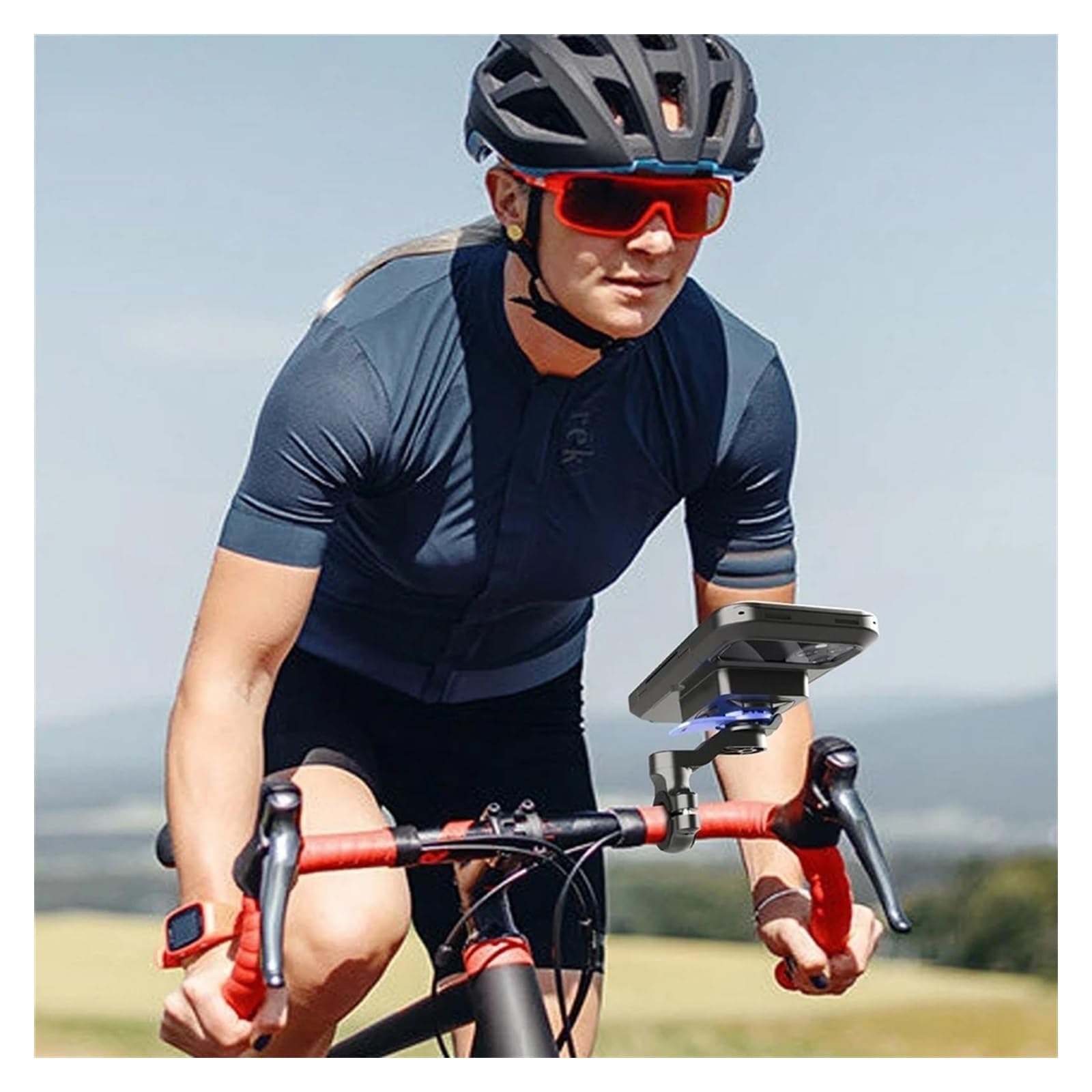 Motocicleta Soporte Navegación Soporte De Teléfono para Bicicleta Y Motocicleta, Cargador Inalámbrico Magnético Resistente Al Agua USB GPS para Bicicleta Y Motocicleta Soporte