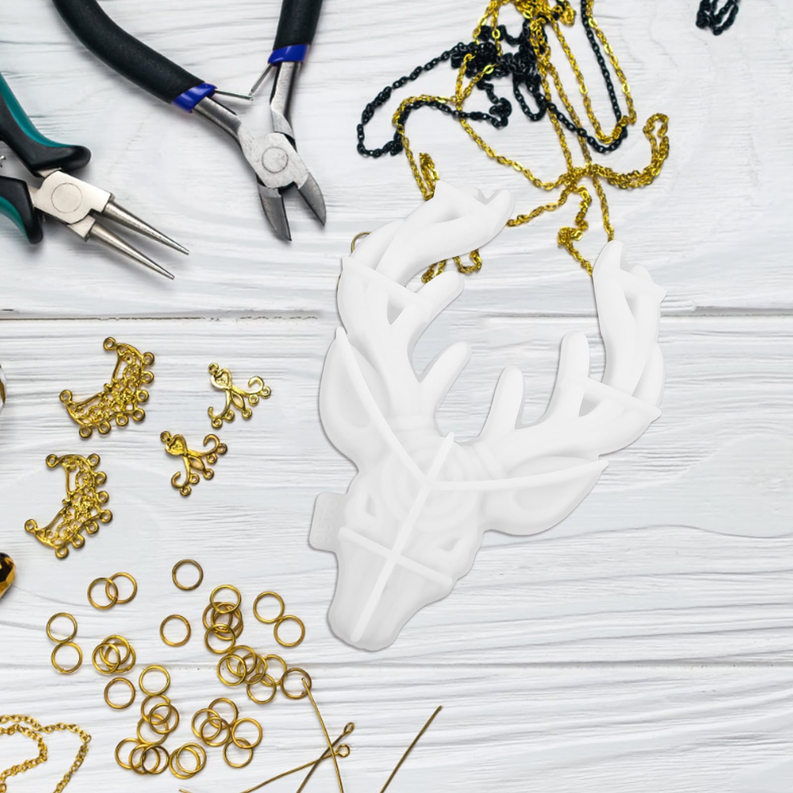 5 Piezas Molde de Silicona para Cabeza de Ciervo, Manualidades DIY