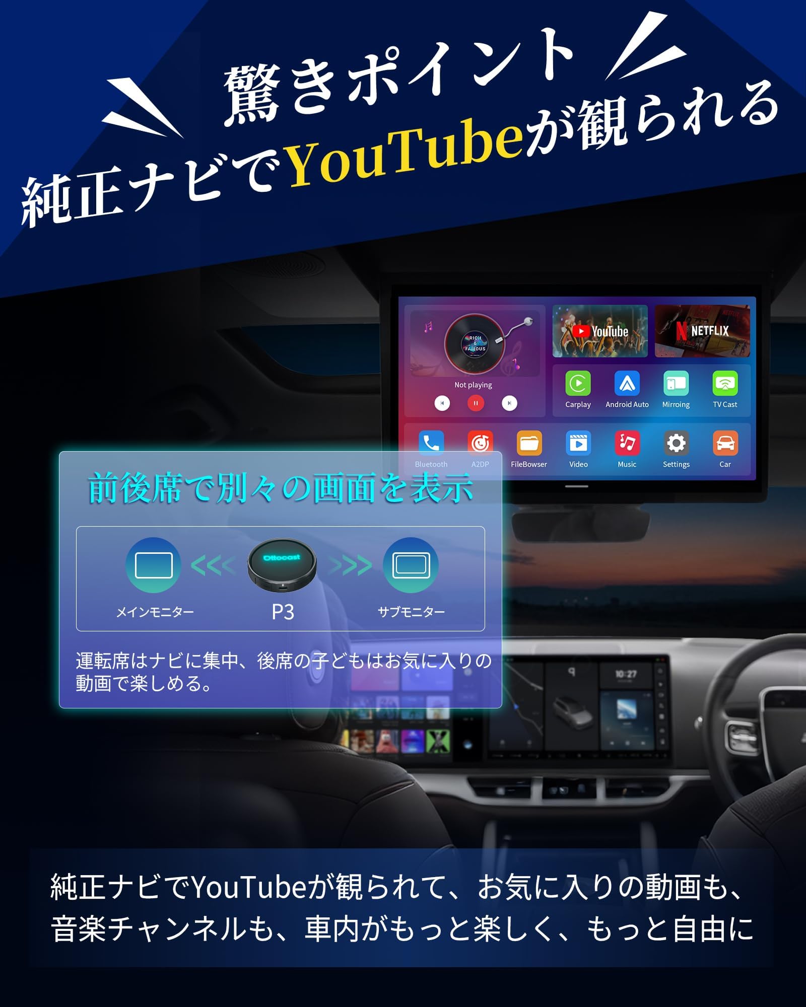 Amazon.co.jp: OttoAibox P3 Pro, YouTube, Netflix, Android 13