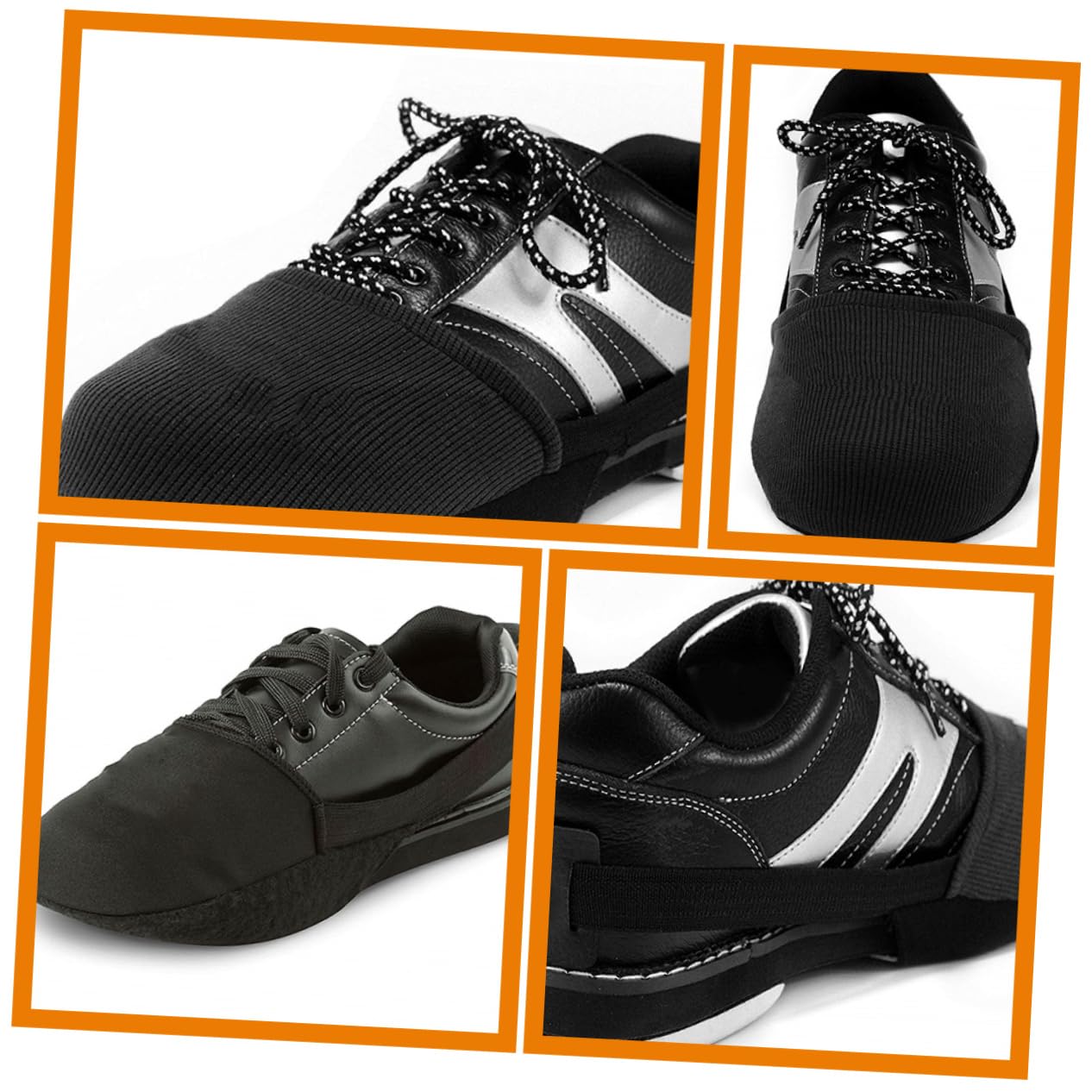 GOOHOCHY Bowling Sports Tool Bowling Shoe Covers Men Elastic Band 2 Pairs Bowling Sliding Shoe Covers Non-Slip m