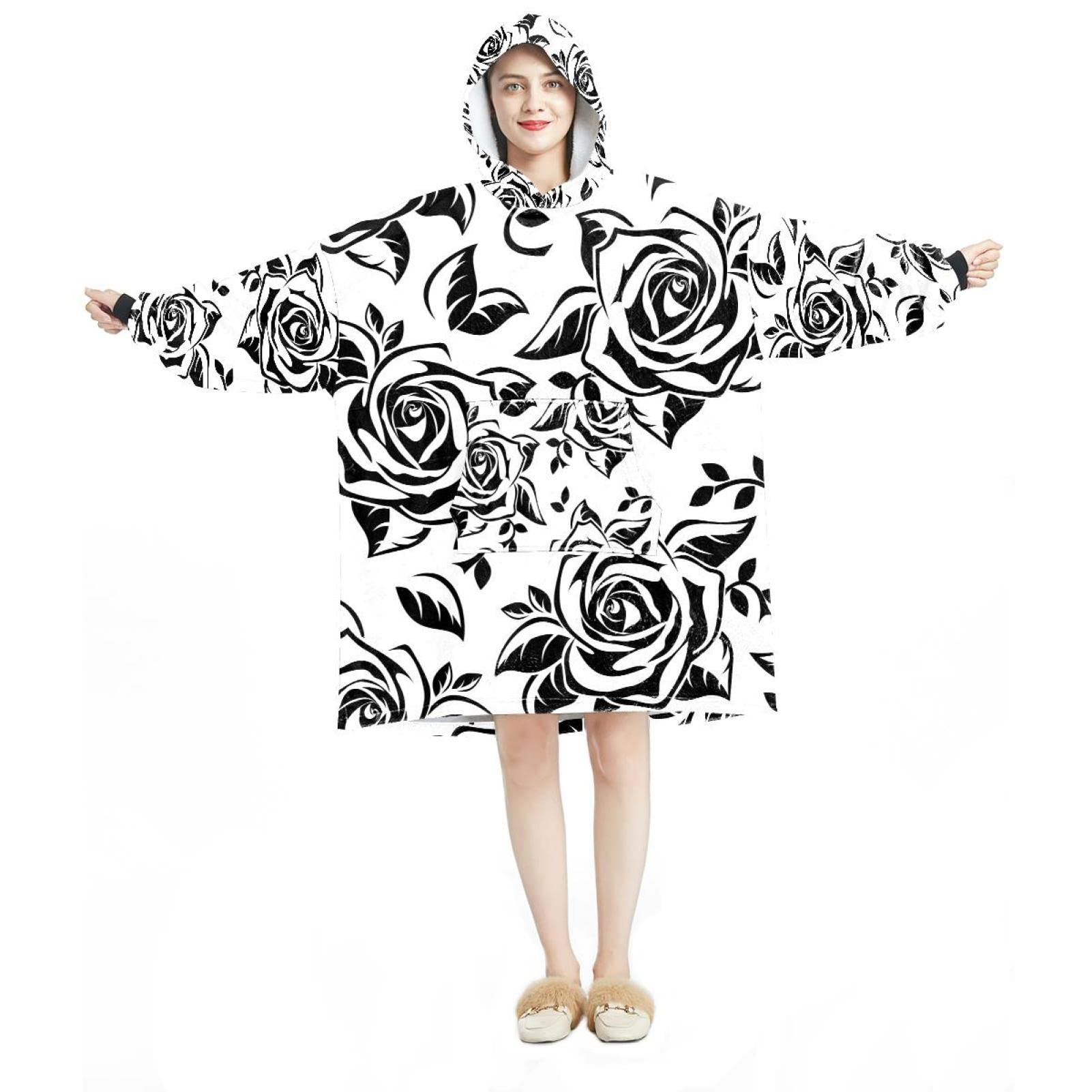 Sweat à capuche surdimensionné en flanelle pour vos soirées cocooning