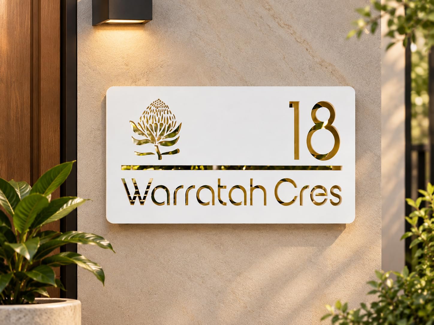 Name Plates for Home Entrance Outdoor | Water Weather Proof Matt Black Acrylic 30x15cm 3D Letters- Golden Letters, Ideal for Home, Office and Outdoor Entrances — Amazon image 10