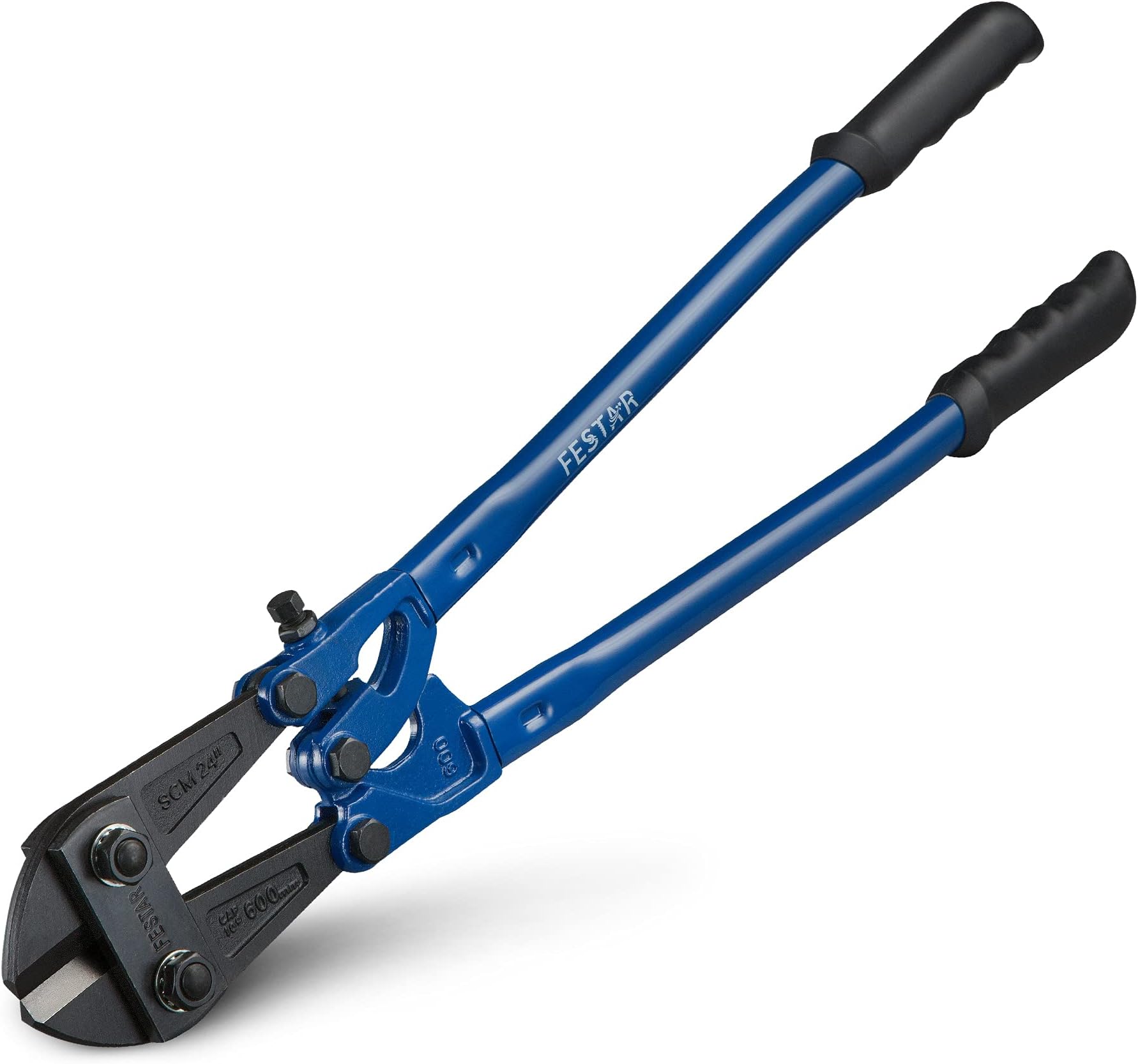 FESTAR Heavy Duty Bolt Cutter, Bi-Material Handle with Soft Rubber Grip, 24", Chrome Molybdenum Steel Blade