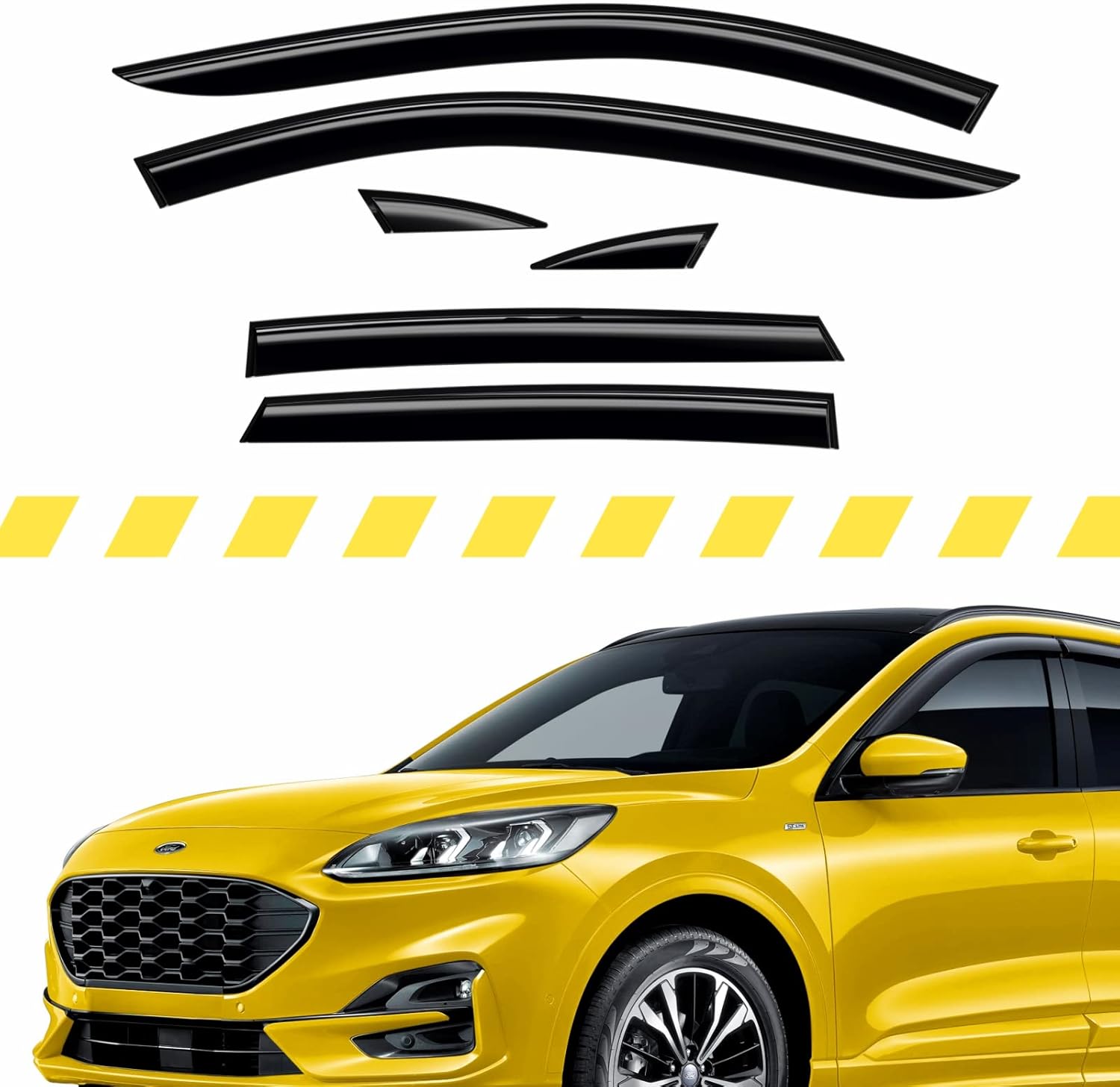 Extra Durable Window Deflectors TapeOn Window Visors Rain