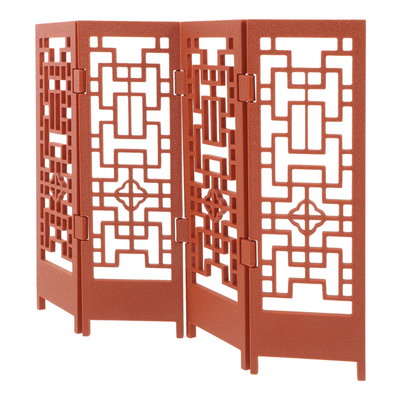 Maison de poupée avec paravent miniature en bois style chinois pour salon