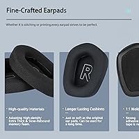 Vista 3 de Almohadillas de repuesto de tela para auriculares Logitech G733 para juegos, también se ajustan a auriculares inalámbricos Logitech G335, accesorios