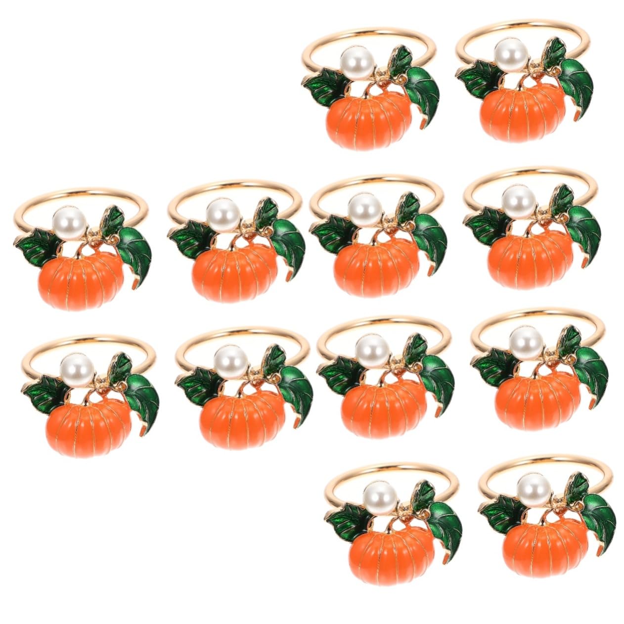 TOPBATHY 12 STK Kürbis Serviettenknöpfe Halloween- Kürbis Tischschnalle Serviettenring Thanksgiving-serviettenring Serviettenringe Für Hochzeitsfeiern Herbst Serviette