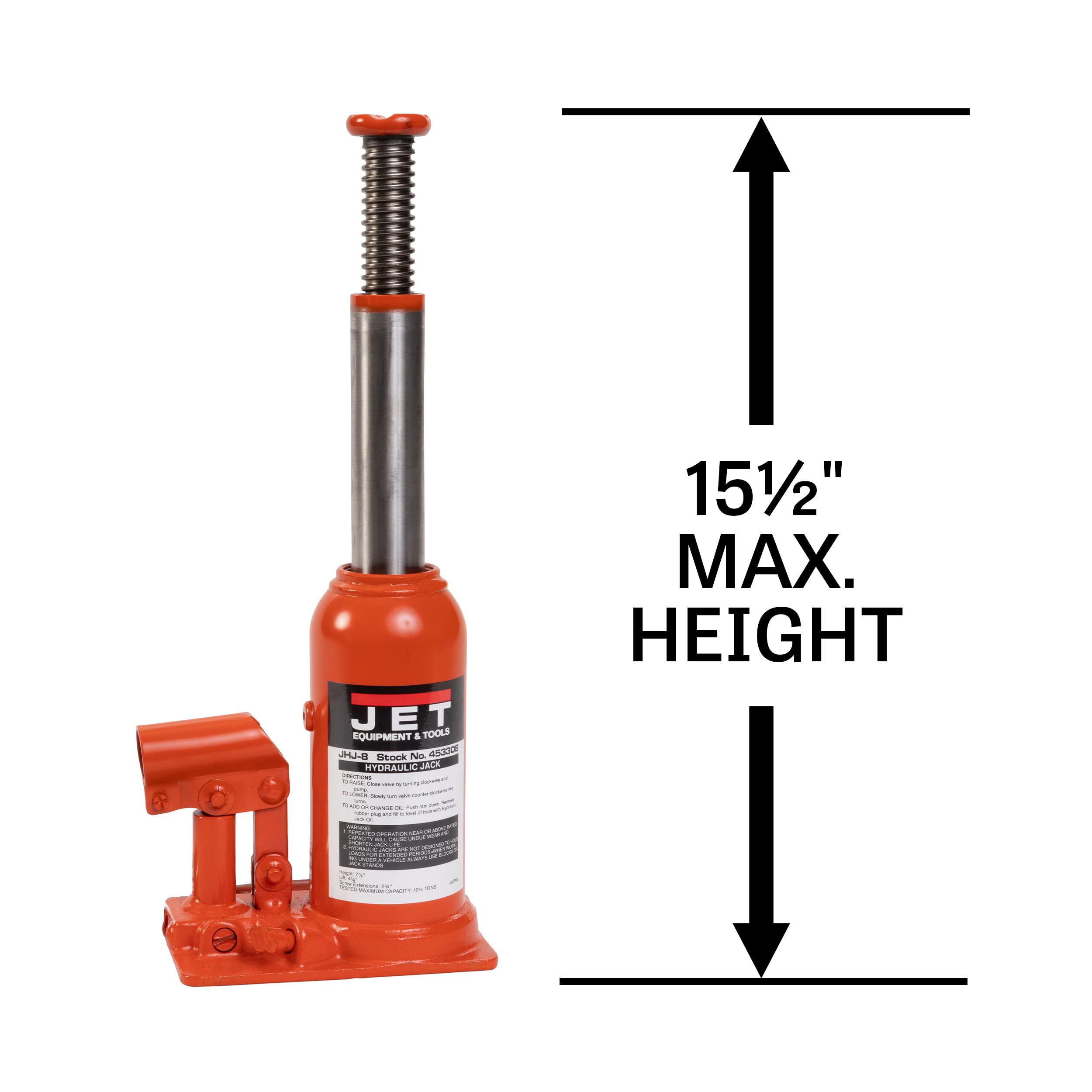 Amazon.com: Jet 8-Ton Hydraulic Bottle Jack w/Handle (JHJ-8