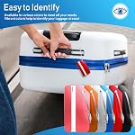 Suitcase Tag Luggage Tags Aluminum 6 Pack Tags for Luggage Identifier with Name Tag Address, Stainless Steel Loop BaggageTag Suitable for Travel Luggage Travel Bag Suitcase Bag Backpack