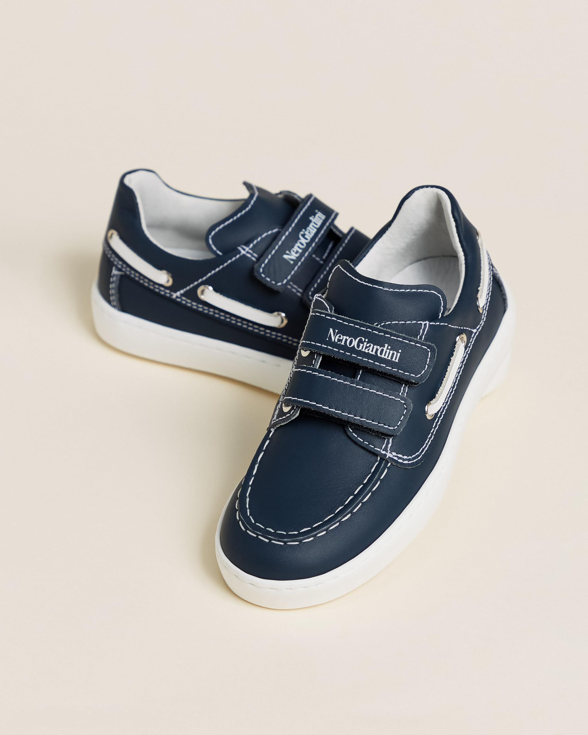 Nero Giardini E529171M Barca Junior da Bambino in Pelle