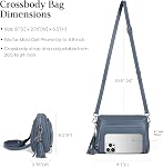 befen Genuine Leather Crossbody Purses for Women Lightweight Small Crossbody Bags Purse with Built in RFID Blocking Wallet