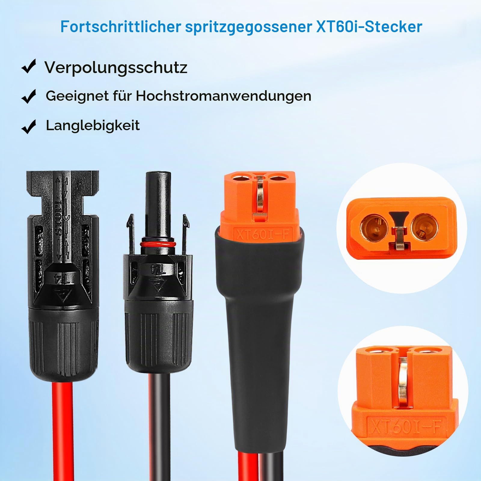 10 AWG XT60i auf Solarkabel, 10 m