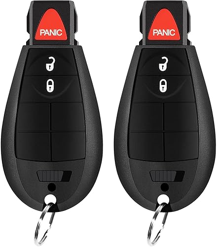 SaverRemotes Llavero de 3 botones compatible con Dodge Challenger, Chrysler 300, RAM 1500 2500 3500, Grand Caravan, cargador de repuesto remoto de