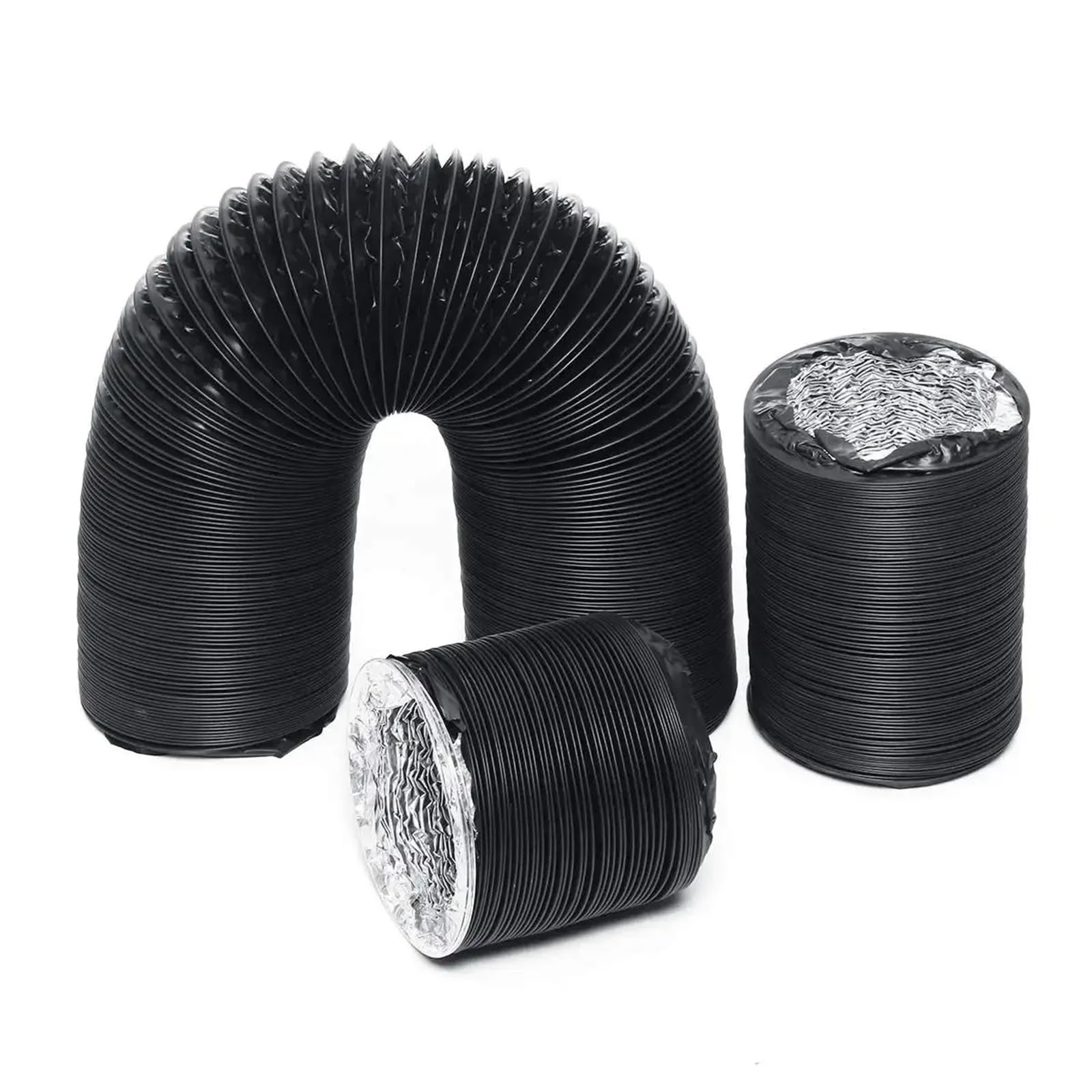 Tuyau Evacuation Seche Linge Tuyau flexible en aluminium double de 6 m 150 mm for conduit d'extraction d'air, ventilateur ligne, tube ventilation