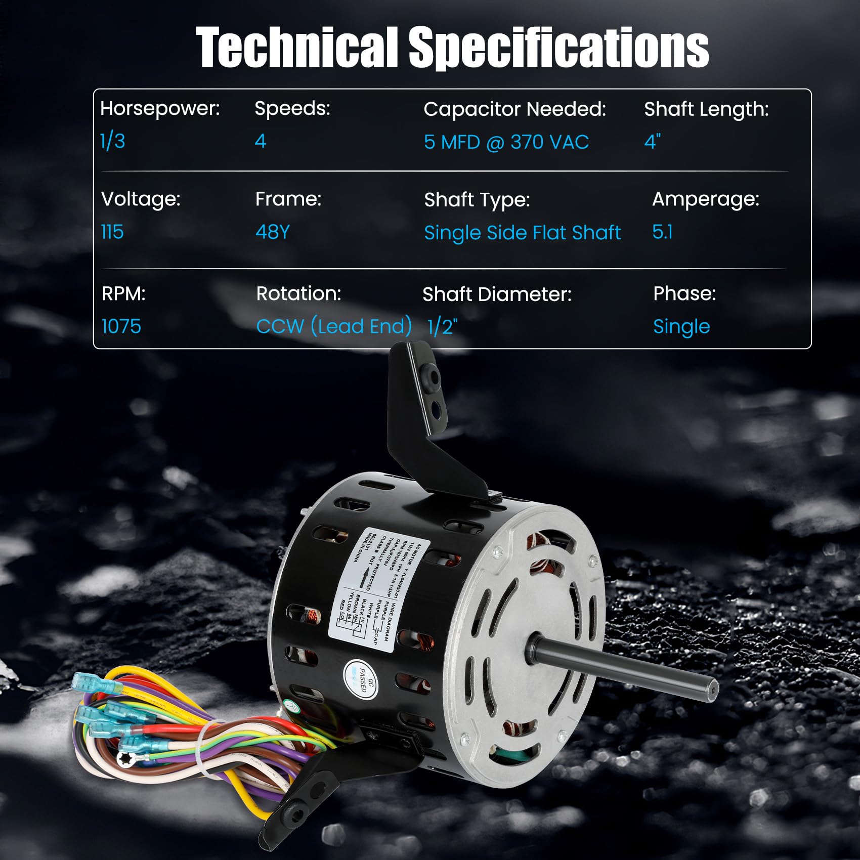 60L21 Furnace Blower Motor – Replacement for Lennox 60L21, 60L2101