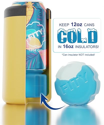 Miniatura 5 de FITY Freeze (paquete de 2)  Un adaptador de lata de 12 onzas congelables multiusos para vasos de lata de 16 onzas de alto. También utiliza cajas de