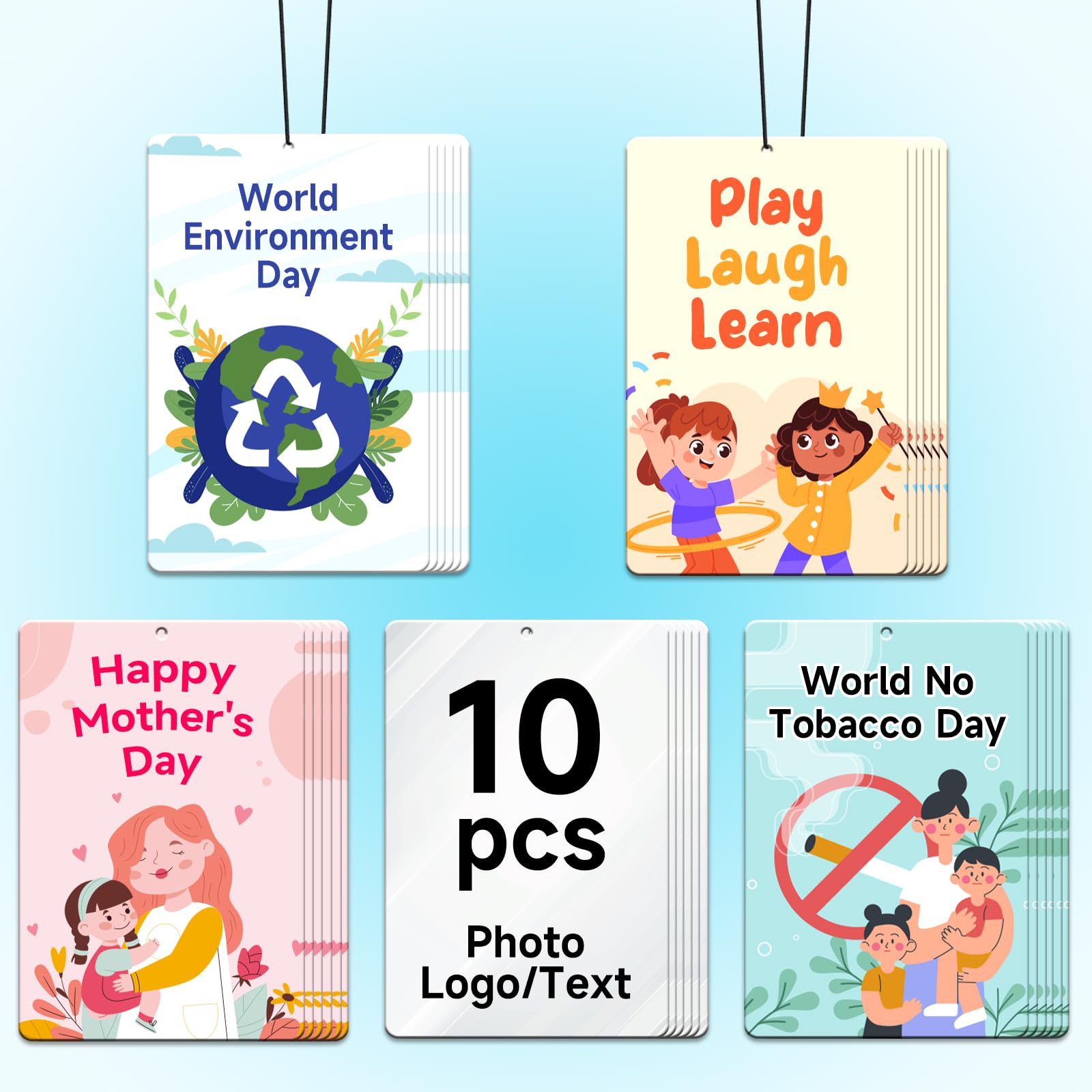 Bulk Custom Car Air Fresheners with Logo or QR Code