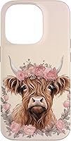 Vista 17 de Funda bohemia para iPhone 16 con diseño de vaca escocesa de las tierras altas, color rosa