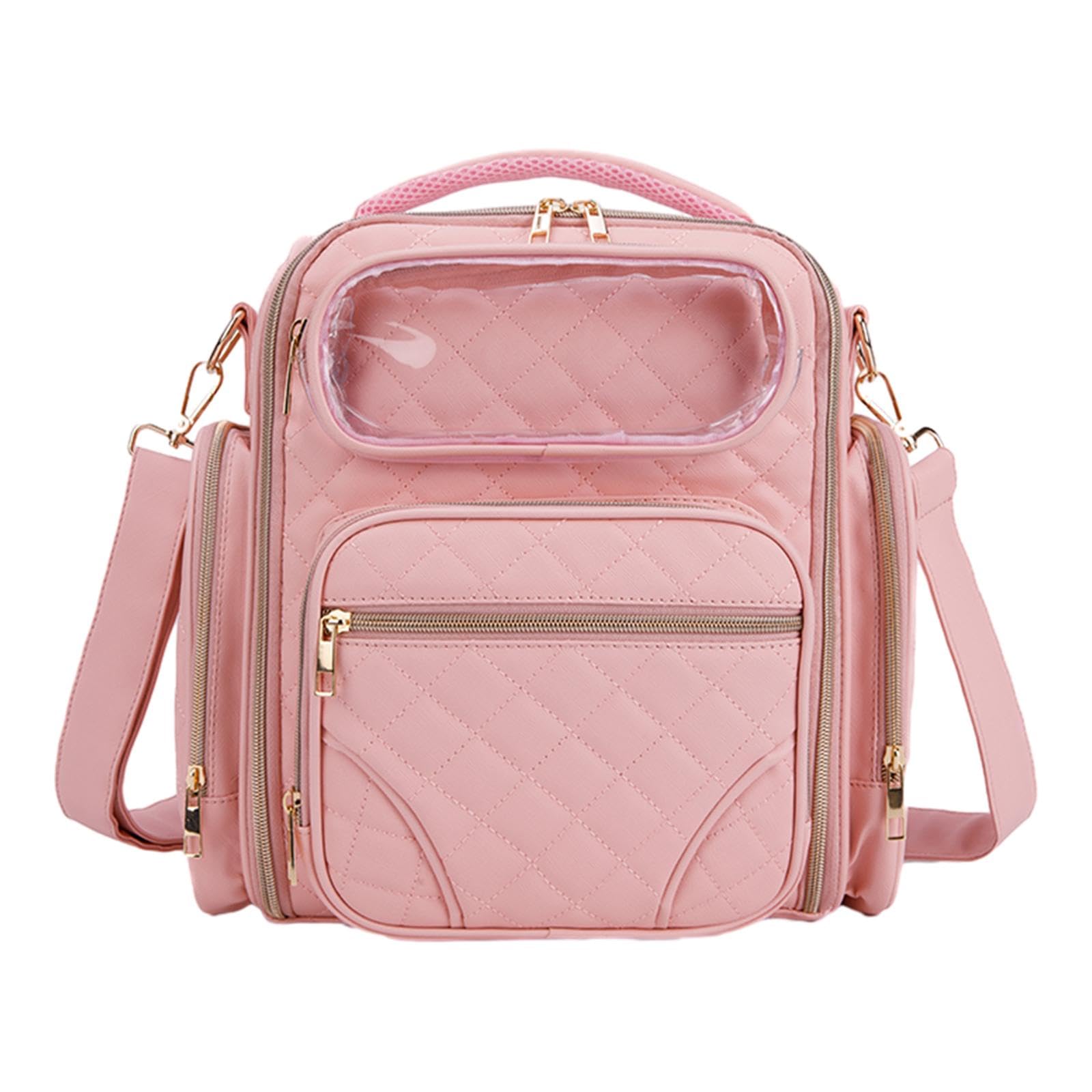Beauty case da viaggio professionale, organizer portatile per cosmetici, pennelli, matite per sopracciglia, strumenti per nail art, 30 x 30 x 17 cm