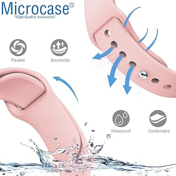 Microcase Amazfit Bip için Silikon Kordon Kayış - KY10 (Lacivert)