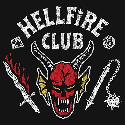 Vista 2 de Fifth Sun Camiseta sin mangas para hombre Stranger Things Hellfire Club